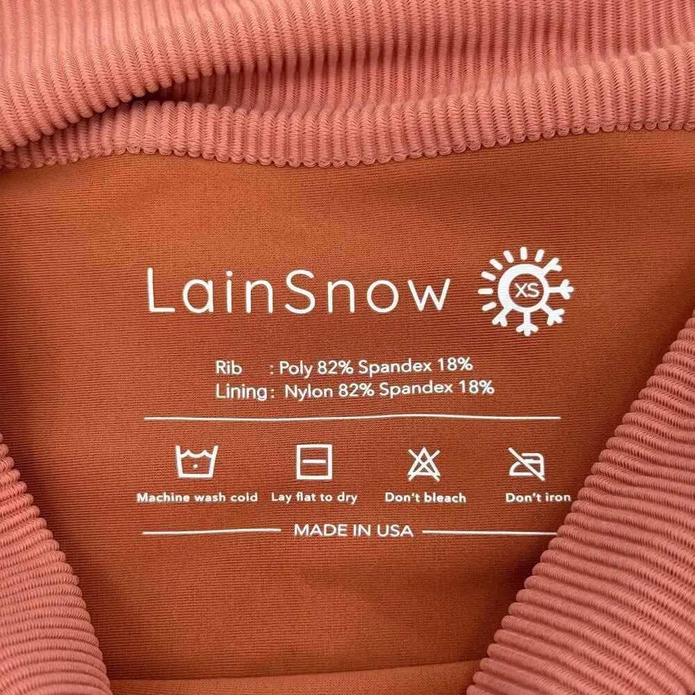 LAINSNOW Kiawah Bikini Bottoms Size Extra Small NEW Sangria Pink NWOT Beach Rib